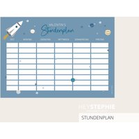 stundenplan Weltall - Schule Dina4 Personalisiert Beschreibbar von HeyStephieShop