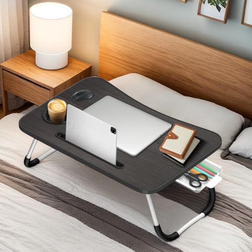 Betttisch Klappbar.Laptop Ständer,Klappbarer Laptoptisch mit Tablet-Kerbe und Cup Slot,Schreibtisch,Klapptisch,NotebookTisch für Bett Sofa Boden Arbeiten Studieren Lesen Schreiben - 60 * 40cm,Schwarz Betttisch Klappbar.Laptop Ständer,Klappbarer Laptoptisch mit Tablet-Kerbe und Cup Slot,Schreibtisch,Klapptisch,NotebookTisch für Bett Sofa Boden Arbeiten Studieren Lesen Schreiben - 60 * 40cm,Schwarz von Kidsbuddy