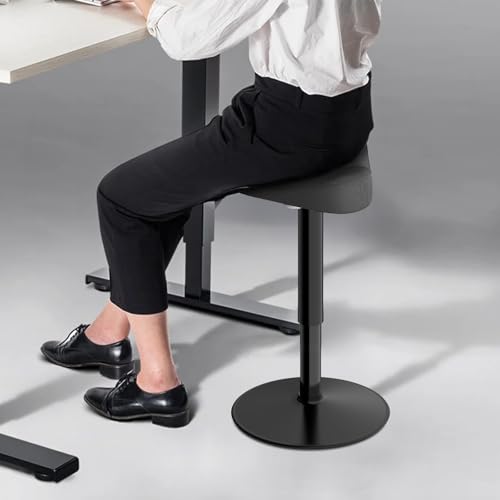 Kidsbuddy Ergonomischer Hocker，Stehhocker，Höhenverstellbarer Bürohocker,Wackelhocker（57-82cm），Schreibtischhocker，Sitzhocker Ergonomisch，Arbeitshocker rutschfest für Zuhause und im Büro，Schwarz von Kidsbuddy