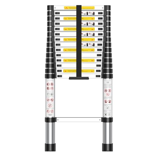 Teleskopleiter Aluminium,Ausziehleiter,Ausziehbar Stehleiter,Mehrzweckleiter,Rutschfester,Klappleiter,Multifunktionsleiter für Dachboden/Kletterdach/Büronutzung/Baujob,Belastbar 150 KG,4.4M Teleskopleiter Aluminium,Ausziehleiter,Ausziehbar Stehleiter,Mehrzweckleiter,Rutschfester,Klappleiter,Multifunktionsleiter für Dachboden/Kletterdach/Büronutzung/Baujob,Belastbar 150 KG,4.4M von Kidsbuddy