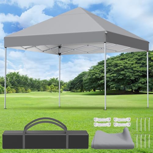 Pavillon 3x3 Höhenverstellbar, Faltpavillon Wasserdicht-UV Schutz 50+, Pop-Up Partyzelt Stabil, Outdoor Faltbar Gartenpavillon, Zelt für Gartenparty mit Dach, Pavillon für Strand & Camping, Silbergrau Pavillon 3x3 Höhenverstellbar, Faltpavillon Wasserdicht-UV Schutz 50+, Pop-Up Partyzelt Stabil, Outdoor Faltbar Gartenpavillon, Zelt für Gartenparty mit Dach, Pavillon für Strand & Camping, Silbergrau von Kidsgigglz