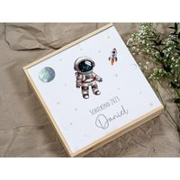 Einschulungsgeschenk, Erinnerungskiste Einschulung Astronaut, Geschenk, Schulkind, Schulanfang Einschlung 2025 von Kidslino