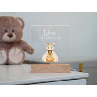 Nachtlicht Kinder, Motte, Personalisiert, Babygeschenk Geburt, Geschenk Zur Nachtlampe Holz von Kidslino