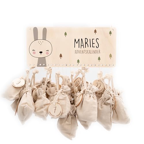KIDSMOOD Personalisierter Adventskalender zum Selbstbefüllen, DIY Weihnachtskalender mit Jutesäckchen & Holzzahlen als Geschenkidee zu Weihnachten, Adventskalender 2023 KIDSMOOD Personalisierter Adventskalender zum Selbstbefüllen, DIY Weihnachtskalender mit Jutesäckchen & Holzzahlen als Geschenkidee zu Weihnachten, Adventskalender 2023 von Kidsmood