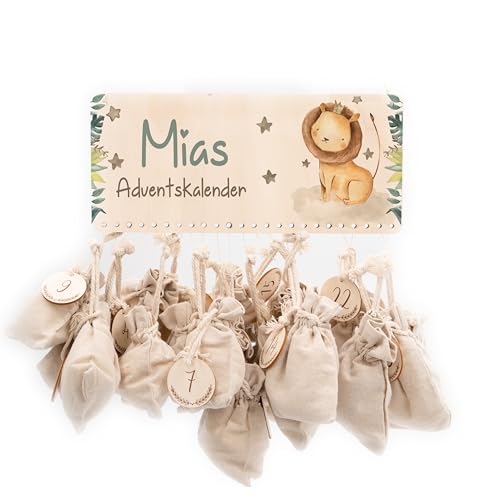 KIDSMOOD Personalisierter Adventskalender zum Selbstbefüllen, DIY Weihnachtskalender mit Jutesäckchen & Holzzahlen als Geschenkidee zu Weihnachten, Adventskalender 2023 KIDSMOOD Personalisierter Adventskalender zum Selbstbefüllen, DIY Weihnachtskalender mit Jutesäckchen & Holzzahlen als Geschenkidee zu Weihnachten, Adventskalender 2023 von Kidsmood