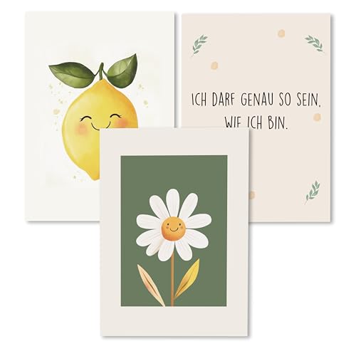 Kidsmood - Affirmationsposter für Kinderzimmer - Ermutigende bilder fürs Kinderzimmer Mädchen & Jungen – Babyzimmer Deko – Wandbilder Tiere für Kinderzimmer deko [Selbstliebe |40x50 cm ] von Kidsmood