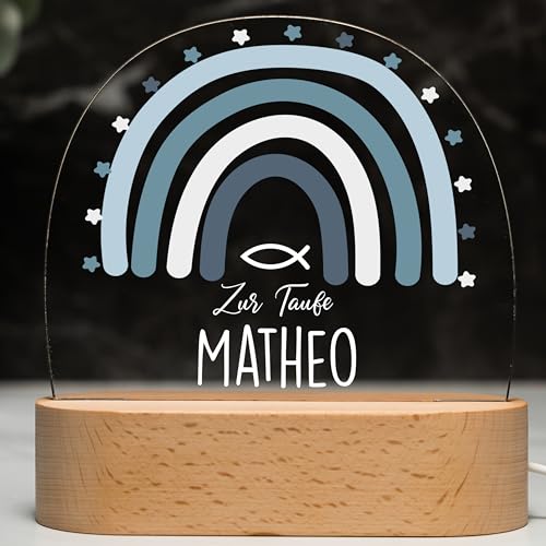 Kidsmood - Nachtlicht Kinder mit Wunschnamen, personalisierte Nachtlampe dimmbar - Mit niedlichem Tiermotiv als Personalisierte Geschenke Kinder zur Taufe, Geburt, Ostern & Babygeschenke von Kidsmood