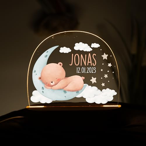 Kidsmood - Personalisiertes Nachtlicht Kinder – Dimmbares Stilllicht mit Namen | LED Nachttischlampe mit 3 Lichtmodi | Deko für Babyzimmer, Geschenk zur Geburt, Taufgeschenke für Mädchen & Jungen Kidsmood - Personalisiertes Nachtlicht Kinder – Dimmbares Stilllicht mit Namen | LED Nachttischlampe mit 3 Lichtmodi | Deko für Babyzimmer, Geschenk zur Geburt, Taufgeschenke für Mädchen & Jungen von Kidsmood