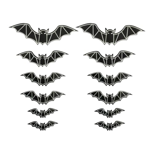 12 Teiliges Kleber Halloween Fledermaus Wandtaste Mit Nachtglühereffekt Designaufkleber Für Und Party Dekoration Nachtglühen Fledermaus Raum Dekore von KieTeiiK