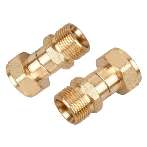 2 Stück Hochdruckreiniger Adapter M22 14 Mm Hochdruckreiniger Drehverbinder Schnelltrenn Drehgelenk Für Hochdruckreiniger Schlauch Messing Hochdruckreiniger Drehadapter Hochdruckanschluss von KieTeiiK