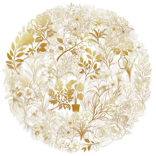 50 Blätter Goldener Pflanzenaufkleber Ästhetischer Blumen Aufkleber Geschenkblumen Decal Decorative Dekorative 50 Blätter Goldener Pflanzenaufkleber Ästhetischer Blumen Aufkleber Geschenkblumen Decal Decorative Dekorative von KieTeiiK