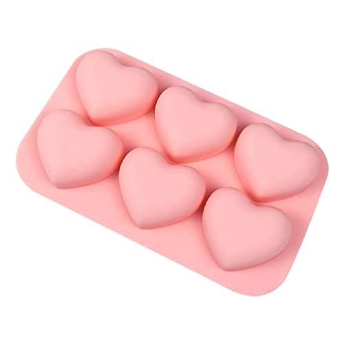 6 Löcher Herzform Silikon Material Kuchenform Silikon Cupcake Form für Zuhause Küche DIY Backen Geschenk für Backliebhaber Silikon Mousse Formen Formen von KieTeiiK