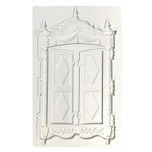 Classic Door Silikonform Backform DIY Tür Fenster Kuchen Fondant Form Keks Dekorieren Backwerkzeug Grau Form Tür Fondant Formen von KieTeiiK