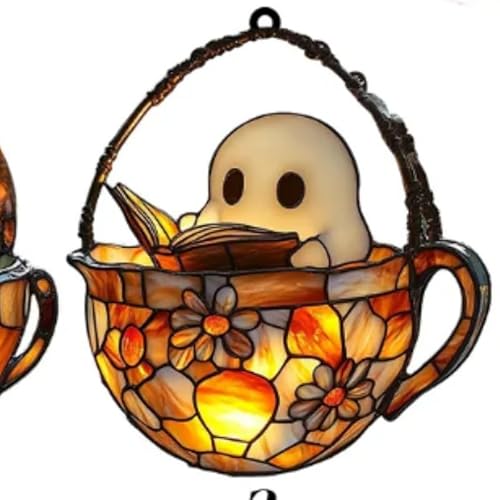 Halloween Fensterdekoration Acrylhängekunst Für Hausgarten Büro Klassenzimmer Freien Saisonale Dekore Halloween Fenster Hängen von KieTeiiK