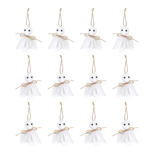 Halloween Phantome Hanging Set 12PCs Tragbare Stoffsparten Mit Schnur Für Schnelle Gruselige Partyatmosphären Kreation Specter Dekorationen von KieTeiiK