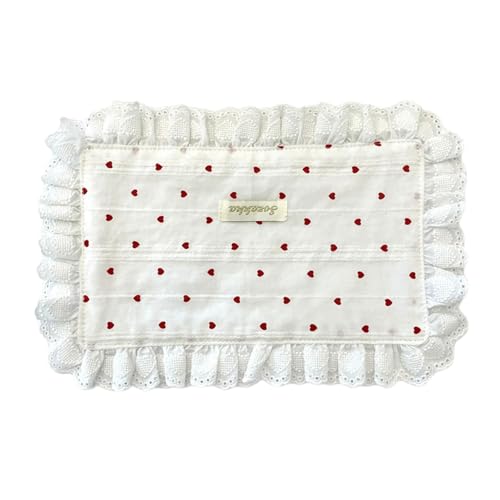 Herzmuster Spitzen Placemat Und Servietten Für Esstisch Dekorationen Robuster Waschstoff Stoff Romantik Geschenk Absorbierende Küchen Stofftuchsplacemat von KieTeiiK