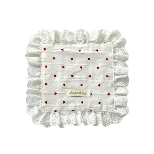 Herzmuster Spitzen Placemat Und Servietten Für Esstisch Dekorationen Robuster Waschstoff Stoff Romantik Geschenk Absorbierende Küchen Stofftuchsplacemat von KieTeiiK