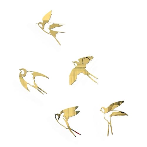 KieTeiiK Abnehmbarer Acrylspiegel Vogelwandkunst Für Küchen Wohnzimmer Home Schlafzimmer Dekorative Abziehbilder Vogelwandabziehal von KieTeiiK