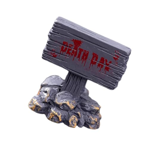 KieTeiiK Detaillierte Miniaturfriedhofsschädel Statue Outdoor Harzhandwerk Tragbare Weihnachtsdekoration Harzschädel Ornament von KieTeiiK