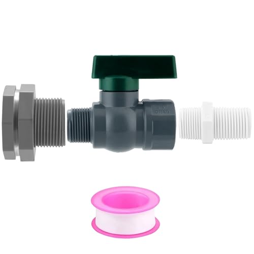 KieTeiiK Einfache Installation Von Regenfässern Spigot Set Beinhaltet PVC Armaturen Die Zum Umwandeln Von Plastiktrommeln In Wasserspeicherbehälter Gartenbewässerungsstecker Set Geeignet Sind von KieTeiiK