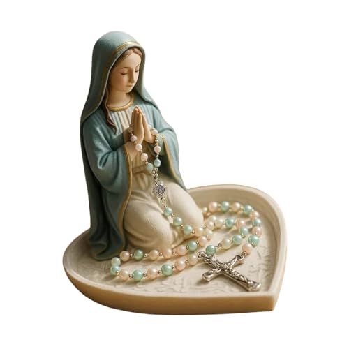 KieTeiiK Harze Heilige Mutter Vater Statue Gebetsschale Kompakt Religiöse Kunst Rosenkranzperlen Halterbox Für Hingebungsvollen Raum Elegante Heilige Figur KieTeiiK Harze Heilige Mutter Vater Statue Gebetsschale Kompakt Religiöse Kunst Rosenkranzperlen Halterbox Für Hingebungsvollen Raum Elegante Heilige Figur von KieTeiiK