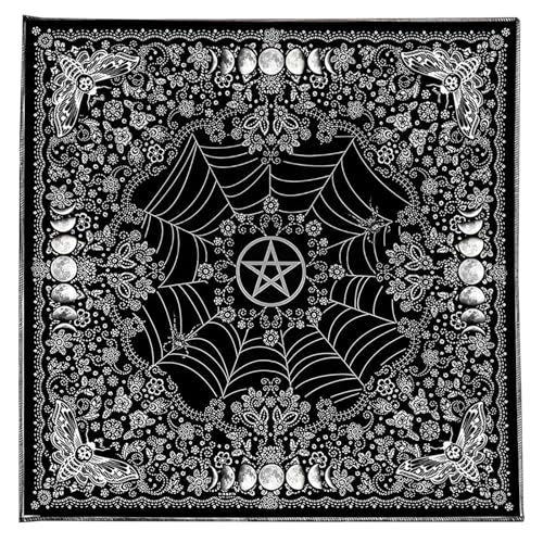KieTeiiK Quadratische Göttlichkeit Tapisserie Mond Blumenstern Astrologie Tischdecke Tarots Tischdecke Tischtuch Hexerei Liefert Mond Blumenstern Tarots Karte Tischdecke Spirituelle Decktüchte von KieTeiiK