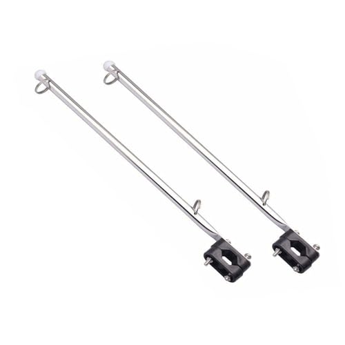 KieTeiiK Schiffsmontage Flagge Staff Metal Track Black Nylon Move Kabel Schnellinstallation Wasserfahrzeugqualität Dekorative Komponente Marine Grad Edelstahl Fahnenmast von KieTeiiK