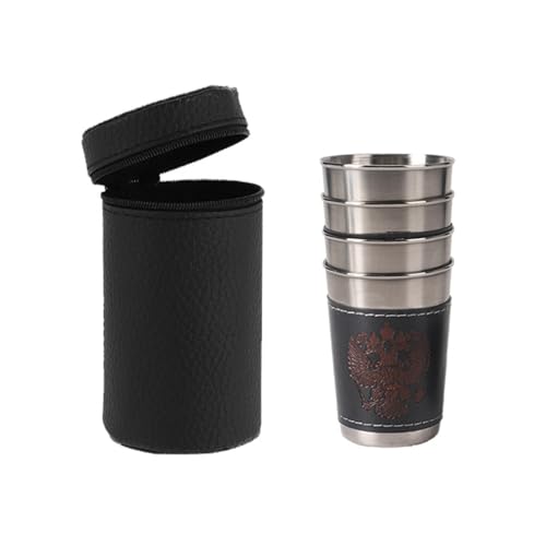 KieTeiiK Stahl Schnapsgläser Mit Lederabdeckung Tragbare Schüsse Brille Essentielle Party Cups Dekoration Supplies Festival Schnapsglas KieTeiiK Stahl Schnapsgläser Mit Lederabdeckung Tragbare Schüsse Brille Essentielle Party Cups Dekoration Supplies Festival Schnapsglas von KieTeiiK