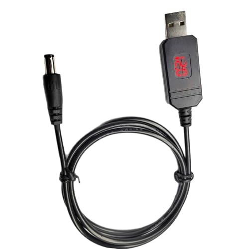 KieTeiiK USB Zu DC5.5x2.1mm Stromadapter Kabel DC5.5x2.1mm Anschluss Einstellbar 5 V Auf 9V12V Conversion Für Tragbare Digitalanzeigespannungskonverterkabel Für Tragbare Elektronik von KieTeiiK