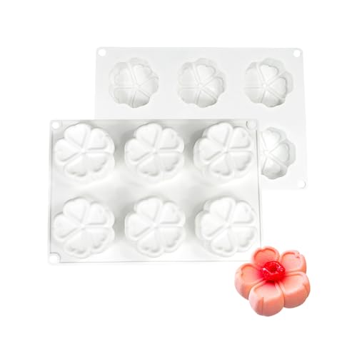 KieTeiiK Wiederverwendbare Blumenkuchenformen Für Künstlerische Mousses Holiday Lecks & Duft Ofen Safe Küchenzubehör Hitzebeständige Silikonkuchenformen von KieTeiiK