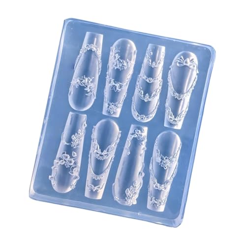 Nägelkunst Silikonform Wiederverwendbarer Frame Vorlage Für Harz Charms Creative Crafting Tool Mit Detaillierung Textur Wiederverwendbarer Nagelkunstform von KieTeiiK