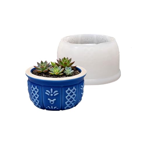 Silikon Pflanzerform Runde Design Detaillierte Textur Easy Demolding Geeignet Für Die Handgefertigte Töpferform Freien Geeignet von KieTeiiK