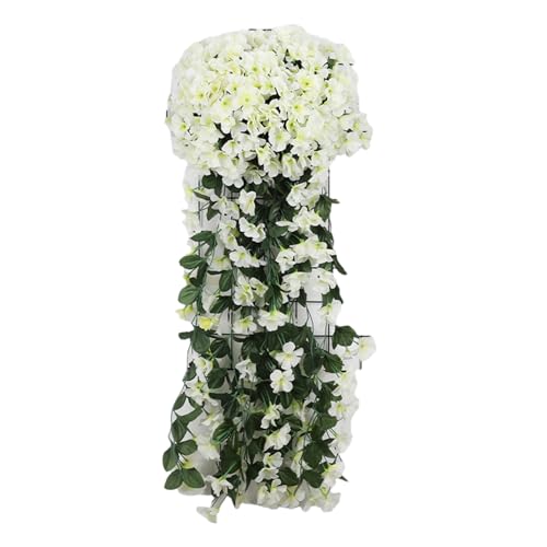 Wartungsfreen Veilchen Wand Hängen Künstliche Blütenarrangement Handgefertigte Kunstpflanzen Innenkerndekoration Simulierte Veilchen Wandblüten von KieTeiiK