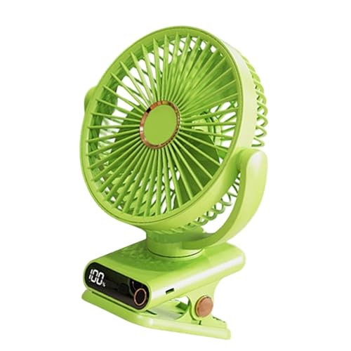 Wiederaufladbarer Clip Auf Dem Schreibtischlüfter Mit 5 Geschwindigkeits Einstellung MAh Akku USB Lüfter Für Büroautos Camping Kinderwagen Gaeymy Desk Lüfter Bürstenloser Motor von KieTeiiK