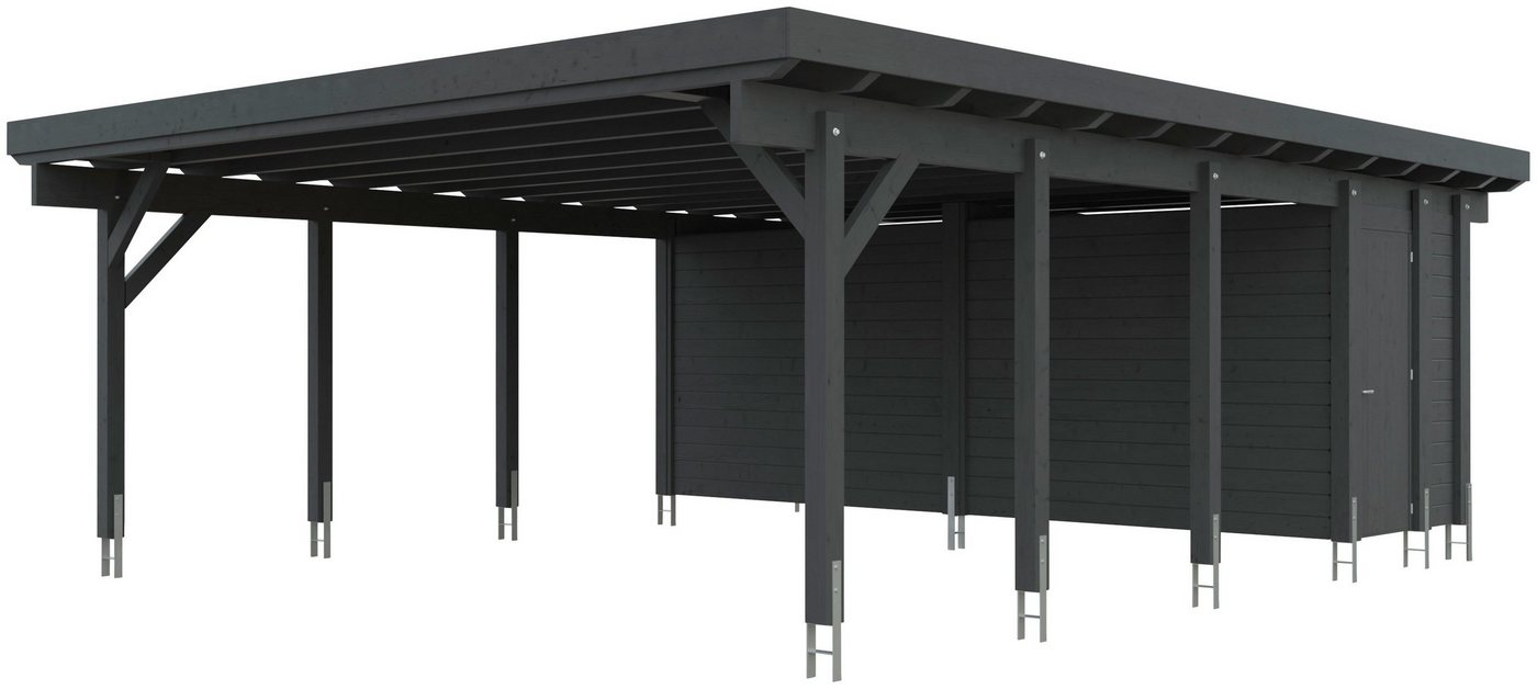 Kiehn-Holz Carport-Geräteraum, BxT: 585x174 cm, nur für Carport KH 330/331, versch. Farben von Kiehn-Holz