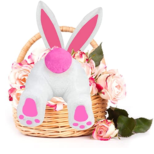 Osterkranz mit Hase Hintern, Osterkranz mit Hasenohren Butt, Osterkranz mit Hasenohren Dekorationen, Osterhasenkranz Osterkranz Mit Hasenpopo, Bunny Butt Plüschkranz Ostern Dekor Für (Rosa, One Size) von Kielsjajd