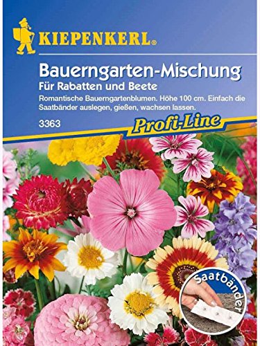 Bauerngarten für Rabatten und Beete Saatband von Kiepenkerl - Blumen-Saatgut