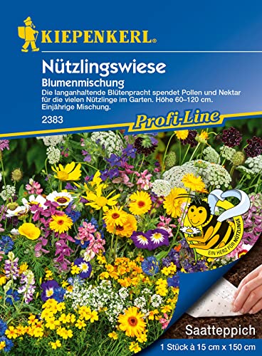 Blumenmischung Nützlingswiese Saatteppich (15cm x 150cm) von Kiepenkerl - Blumen-Saatgut