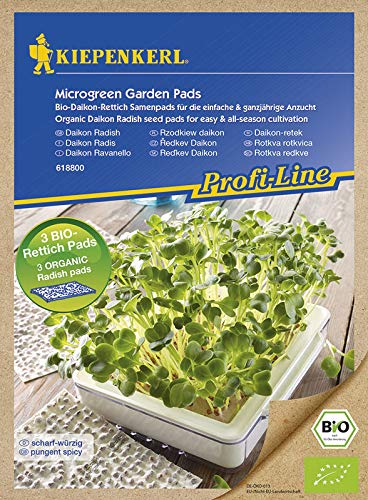 MicroGreen Garden BIO Daikon-Rettich Nachfüllpads 3 Stück von Kiepenkerl - Keimsprossen