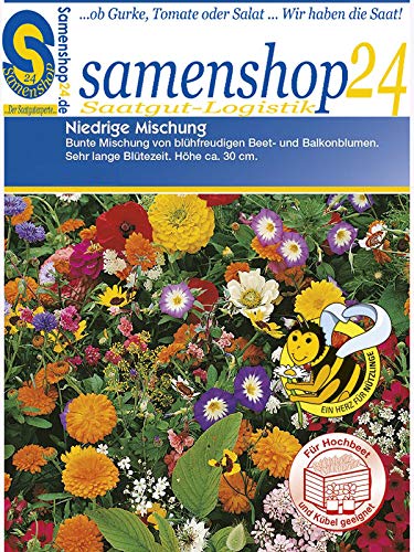 Samenshop24´s Bienenfreude, niedrige Blumenmischung 100er Bundle von Kiepenkerl - sonstiges Saatgut