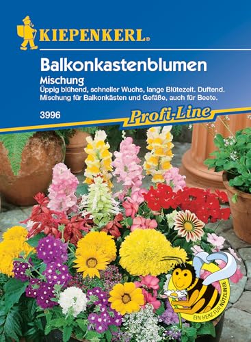 Kiepenkerl Profi-Line Blumensamen-Mischung Balkonkastenblumen 3996 - Schneller Wuchs - Üppig Blühend - Lange Blütezeit - Blumenmischung, Saatgut Kiepenkerl Profi-Line Blumensamen-Mischung Balkonkastenblumen 3996 - Schneller Wuchs - Üppig Blühend - Lange Blütezeit - Blumenmischung, Saatgut von Kiepenkerl