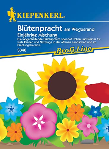 Blumenmischung Blütenpracht, langanhaltende einjährige Mischung spendet Pollen und Nektar von Kiepenkerl