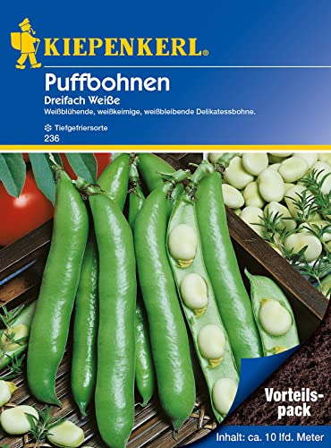 Kiepenkerl 0236 Puffbohne Dreifach Weiße (Vorteilspack), Inhalt: 175 gr., delikatess-Puffbohne, zum einfrieren und einkochen von Kiepenkerl