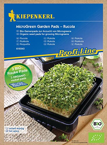 Kiepenkerl 618343, BIO Microgreen Pads Rucola, Nachfüllpad, 3 Bio-Samenpads zur Anzucht von Microgreens, Rucola Eruca sativa Kiepenkerl 618343, BIO Microgreen Pads Rucola, Nachfüllpad, 3 Bio-Samenpads zur Anzucht von Microgreens, Rucola Eruca sativa von Kiepenkerl