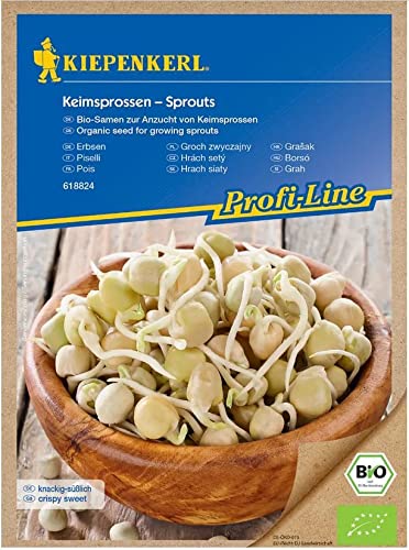 Kiepenkerl 618824 BIO Keimsprossen Erbsen, Inhalt: 50gr., knackig-süßlicher Geschmack, Bio-Samen zur ganzjährigen Anzucht von Keimsprossen Kiepenkerl 618824 BIO Keimsprossen Erbsen, Inhalt: 50gr., knackig-süßlicher Geschmack, Bio-Samen zur ganzjährigen Anzucht von Keimsprossen von Kiepenkerl