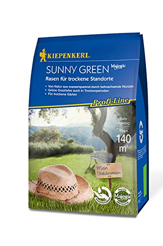 Kiepenkerl 666207 Sunny Green Rasen für trockene Standort 4 kg (Rasensamen) von Kiepenkerl