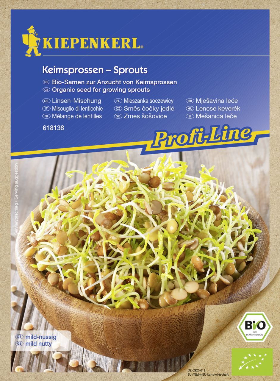 Kiepenkerl BIO Keimsprossen Linsen Mix Lens culinaris, Inhalt: 40 g von Kiepenkerl