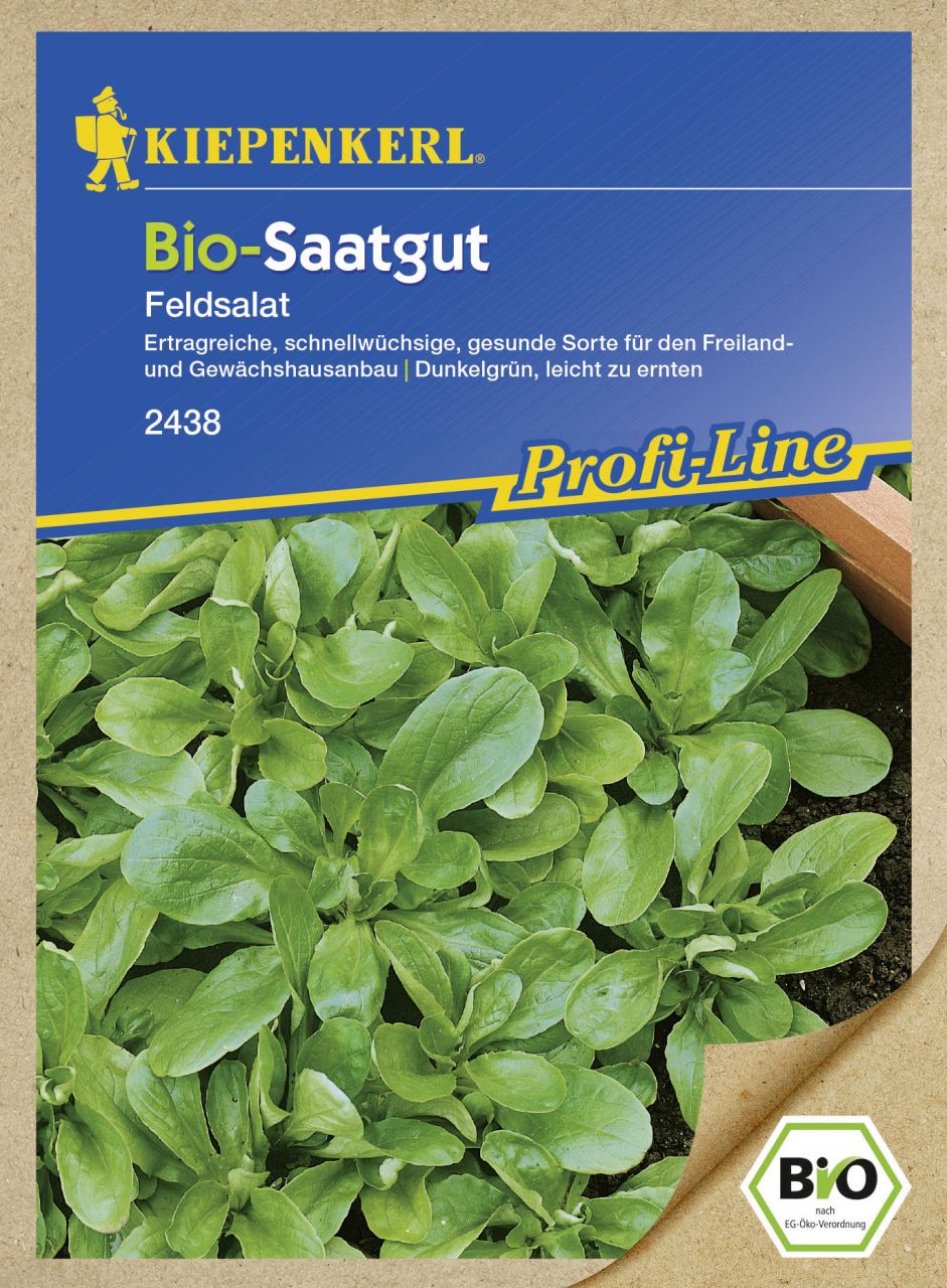 Kiepenkerl Bio-Saatgut Feldsalat Rapunzel Vit Valerianella locusta, Inhalt: ca. 5 lfd. Meter von Kiepenkerl