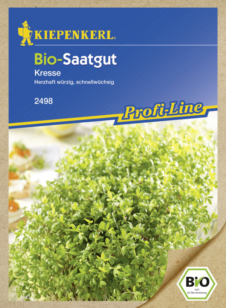 Kiepenkerl Bio-Saatgut Gartenkresse Lepidium sativum, Inhalt: ca. 1,5 m² von Kiepenkerl