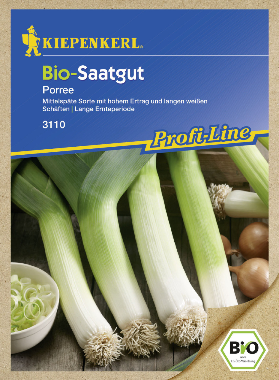Kiepenkerl Bio-Saatgut Porree Allium porrum, Inhalt: ca. 150 Pflanzen von Kiepenkerl